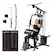 Front. Syedee - Home Gym System, Home Gym Station with 100LBS Weight Stack,Workout Machine for Full Body Strength Training - Black.
