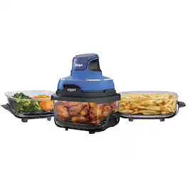 Ninja - Refurbished Excellent - CRISPi 5-in-1 Portable Glass Air Fry Cooking System FN103CO - Blue