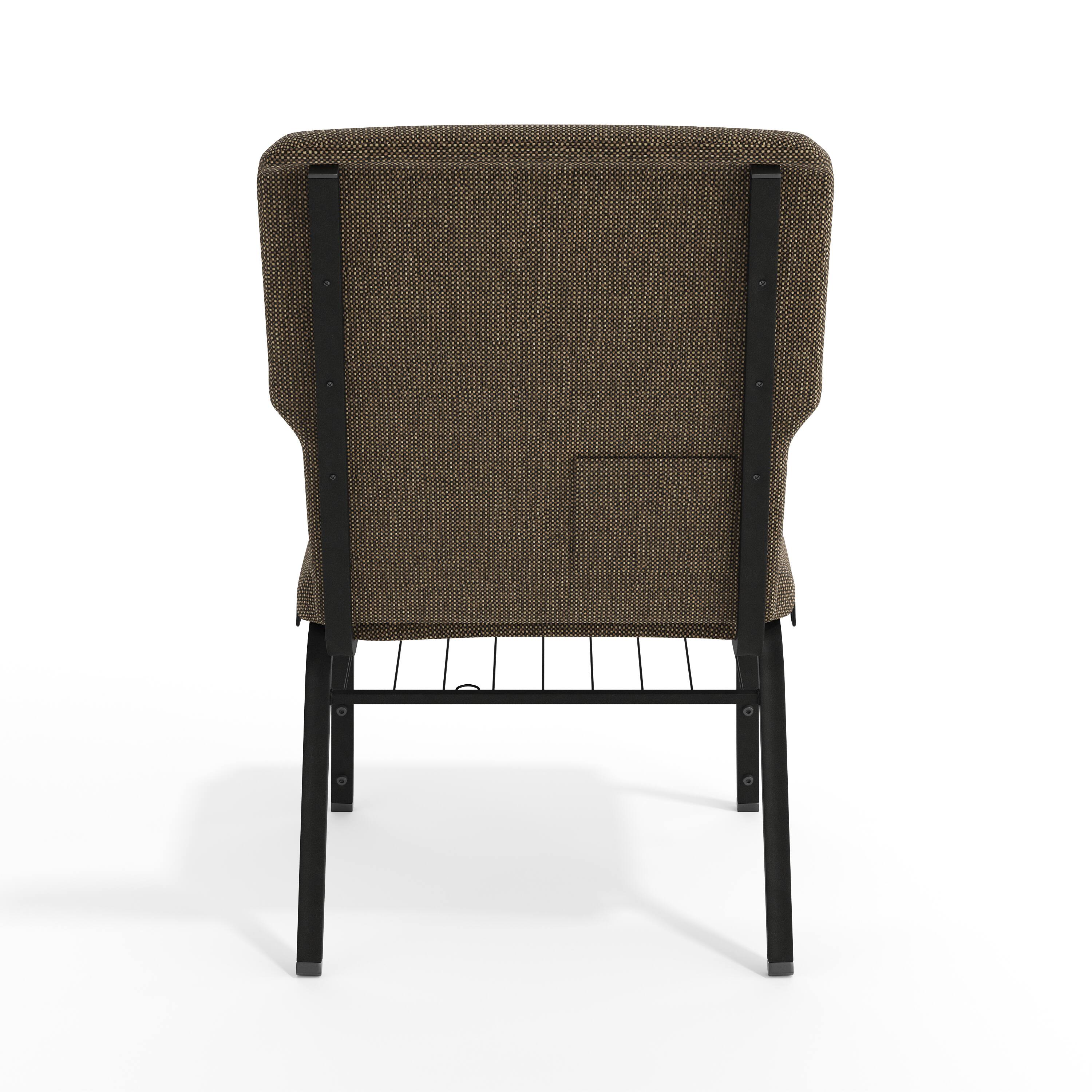 Alt View 7. Emma + Oliver - Discount Church Chair - 21 in. Wide - Jute Fabric/Black Frame.