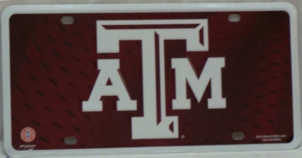 Alt View 4. Rico Industries - Texas A&M Aggies Logo 12x6 Metal License Plate Auto Tag - Multi.