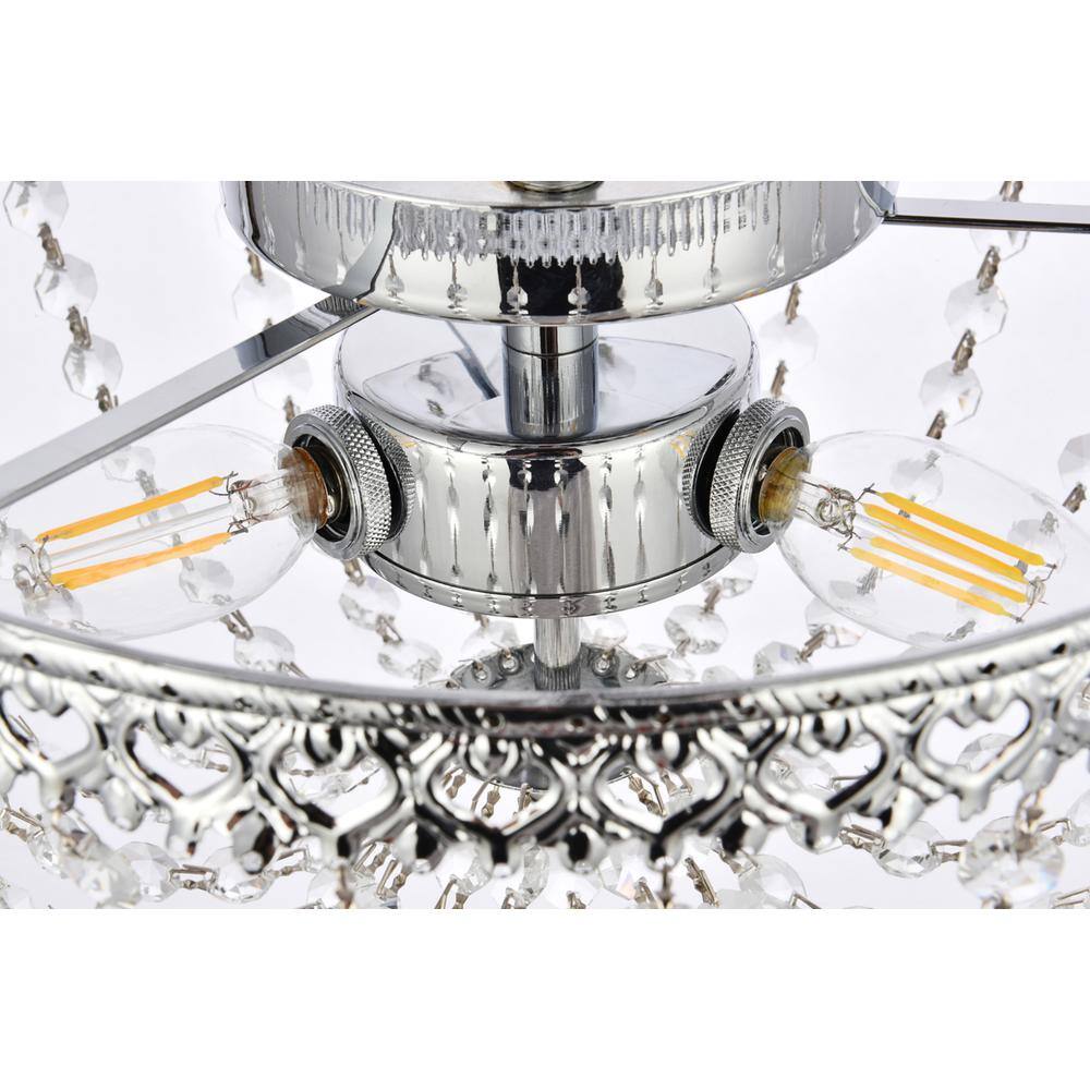 Alt View 1. Elegant Lighting - Kylie 12 inch flush mount in chrome - Chrome.