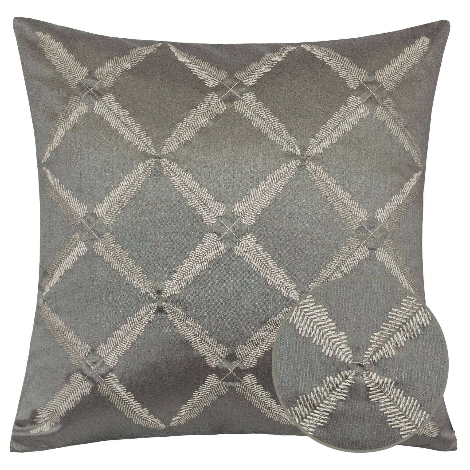 Angle. LuXeo - Rhine Geometric Throw Pillow - GRAY.