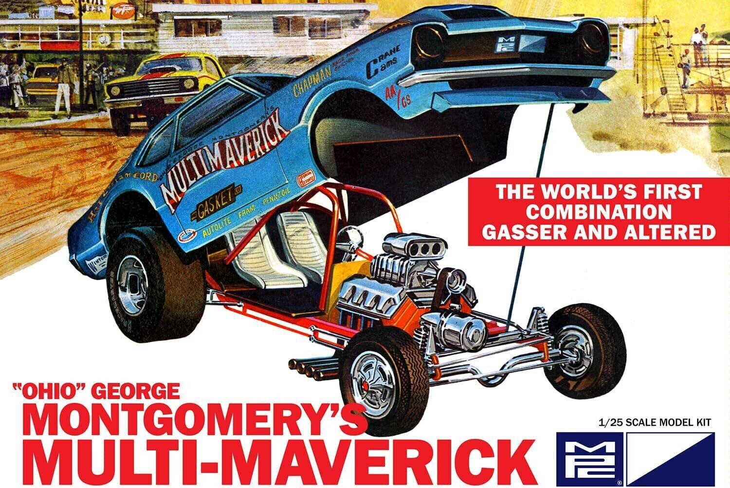 P H RANE eHichNIS C ams CHAPMAN AA lGs MOSTEDMEARS FORD MULTIMAVERICK GASKET FRAM PENNZOIL 2001 AUTOLITE VINTOR MO I E THE WORLD'S FIRST COMBINATION GASSER AND ALTERED "OHIO" GEORGE MONTGOMERY'S 1/25 SCALE MODEL KIT MULTI-MAVERICK P 30