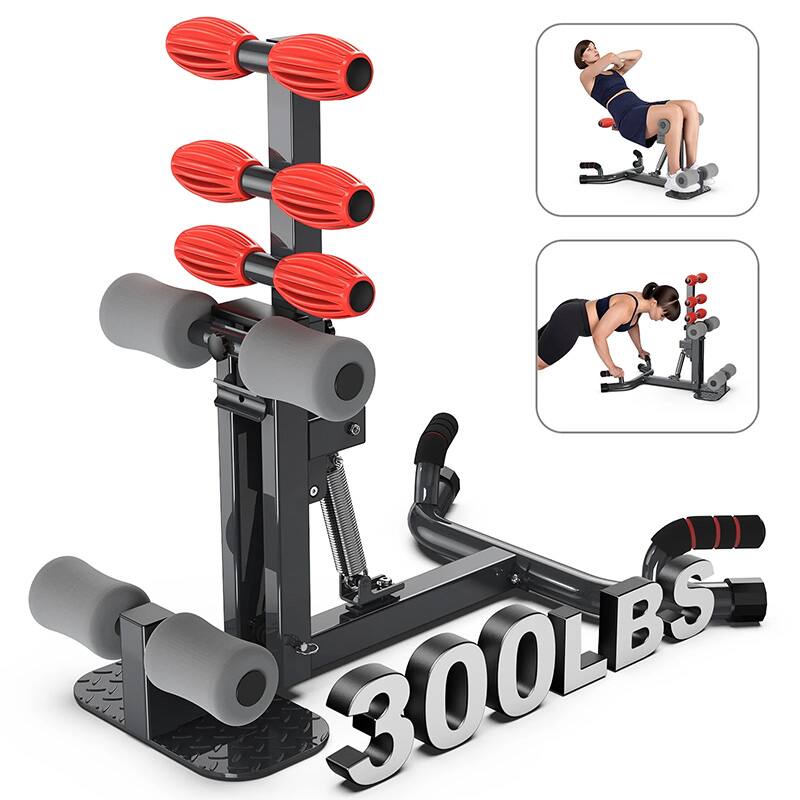 Angle. Pooboo - Adjustable Deep Squat Machine for Glutes & Legs -Core Leg Strengthener for Home Gym Workouts - Black.