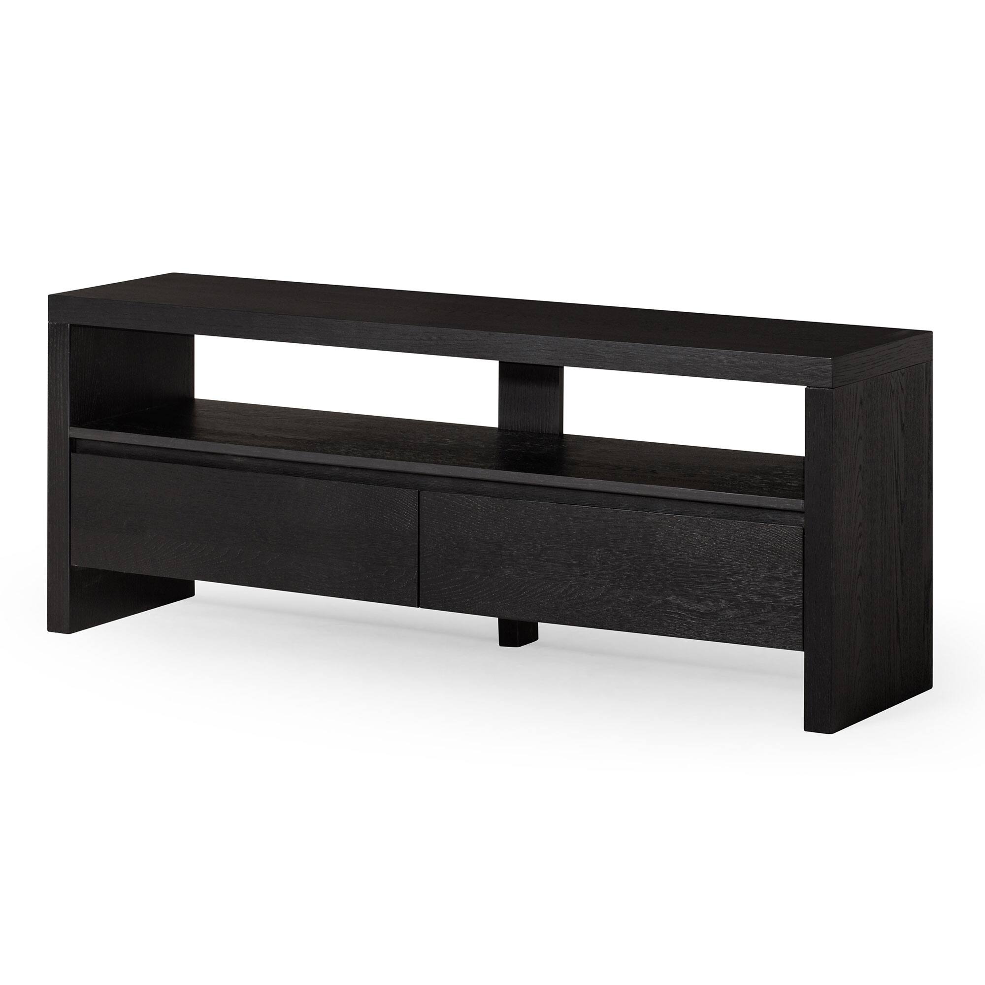 Front. Maven Lane - Maven Lane Ada Contemporary Wooden Media Unit in Refined Black Finish - Refined Black.