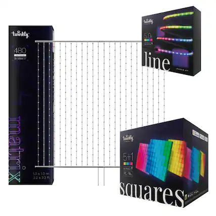 twinkly
480
matrix
1.0 x 1.0 m
3.2 x 3.2 ft
twinkly
line
STARTER KIT
twinkly
5+1
squares