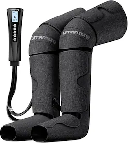 Live At Space - Air Compression Leg Massager with Heat for Varicose Veins, Edema Relief, Gift for Parents - 642146674167