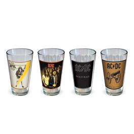 ICUP - AC/DC Classic Covers 16oz Pint Glass Set of 4 - Multi-Colored