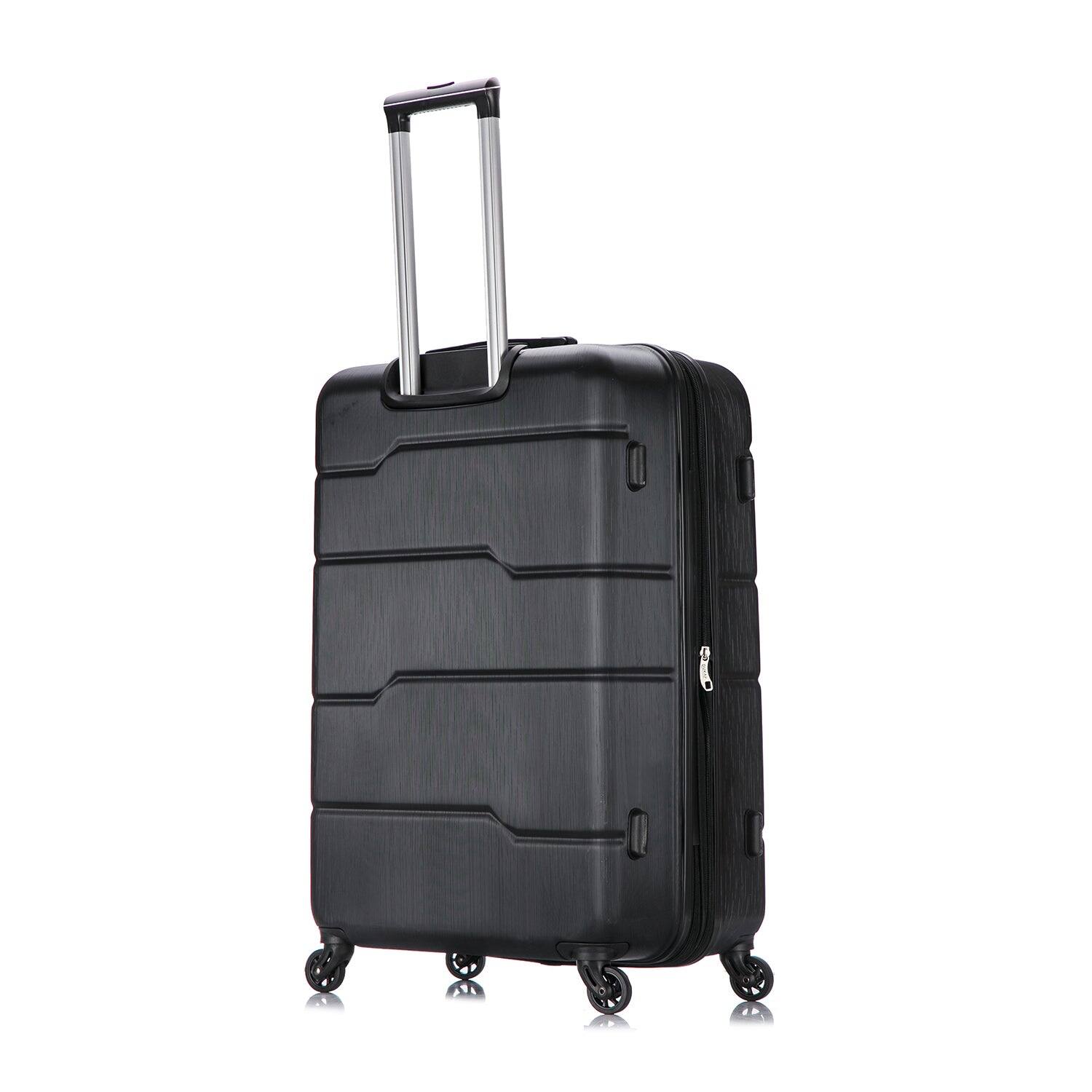 Alt View 1. DUKAP - Rodez Lightweight Hardside 3 Piece Luggage Set 20"/24"/28" - BLACK.