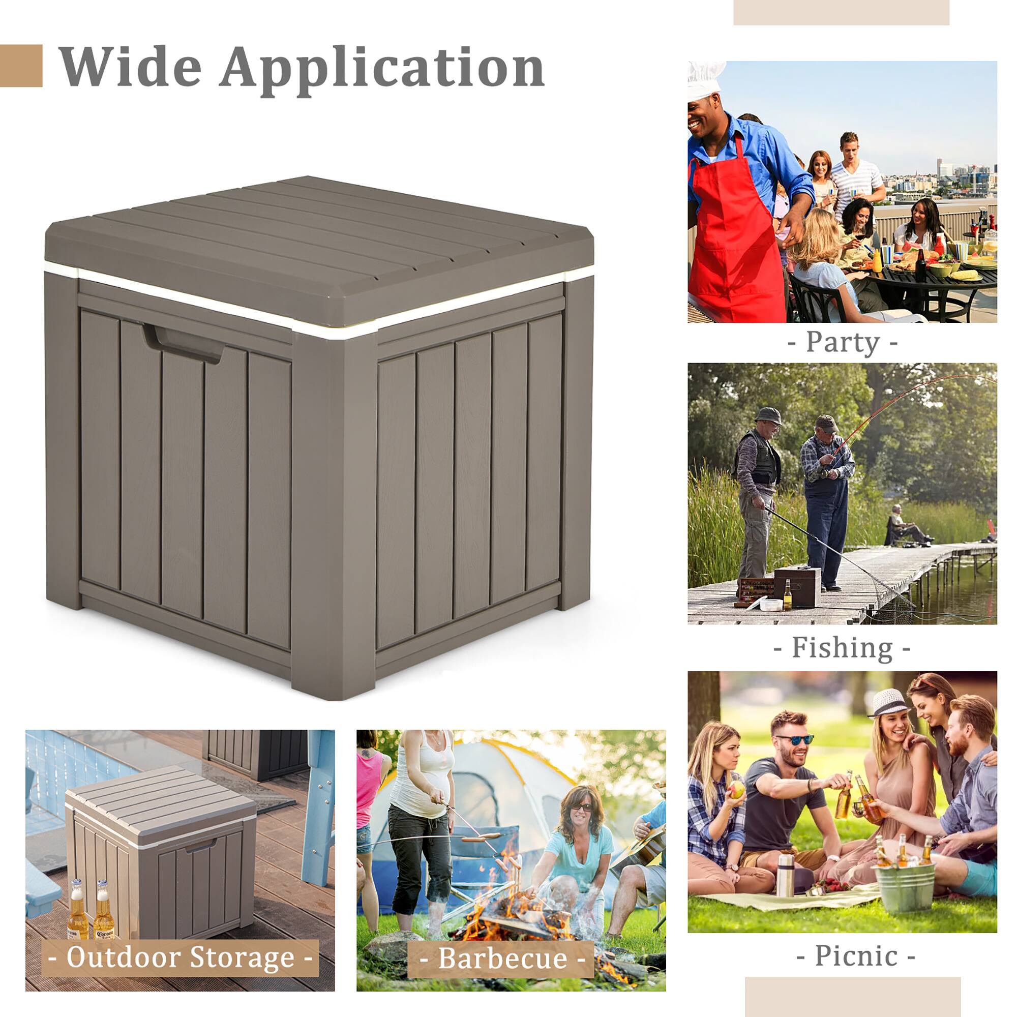 Wide Application  
- Party  
- Fishing  
- Outdoor Storage  
- Barbecue  
- Picnic