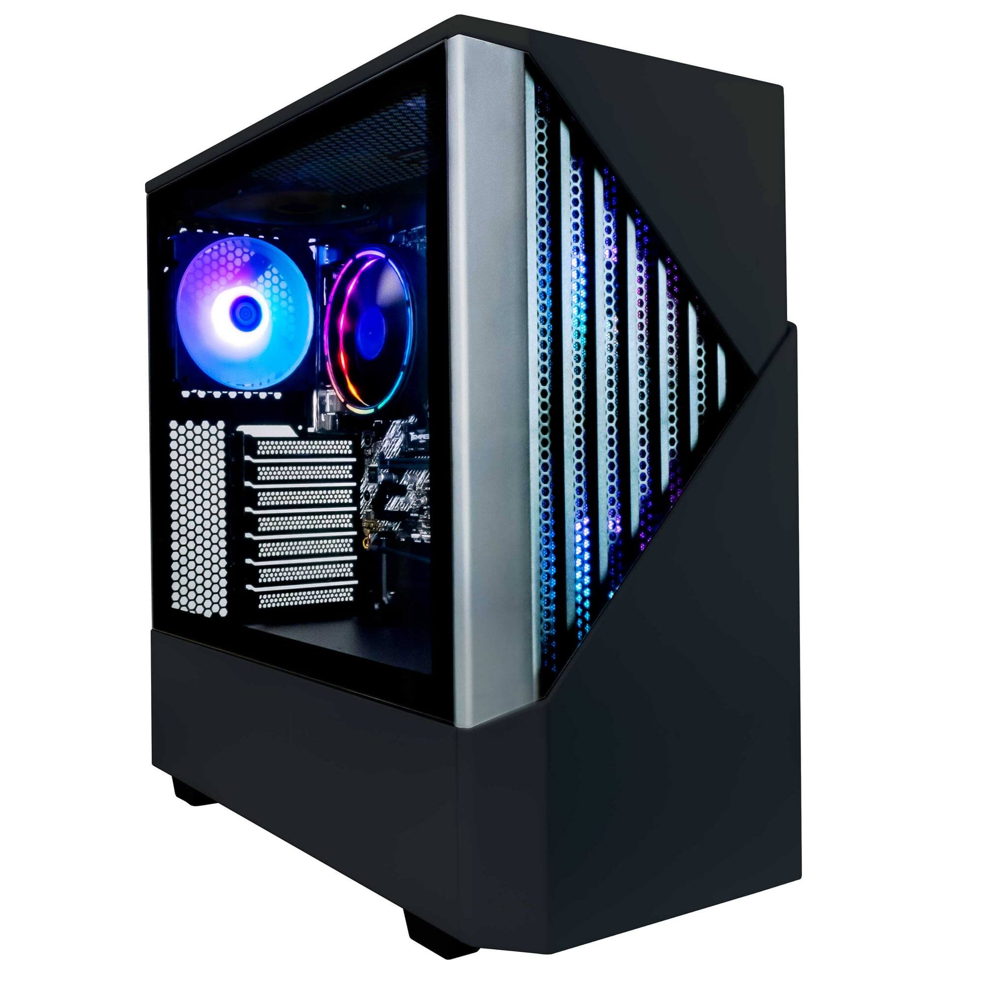 Front. Periphio - Periphio Reaper Gaming PC Desktop - AMD Ryzen 5 CPU, Vega 7 Graphics, 16GB RAM 1TB Storage-WiFi Built-In-Win 11 Gaming - Black.