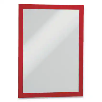 Front. Durable - DURAFRAME Sign Holder 8.5 x 11 Red Frame 2/Pack.