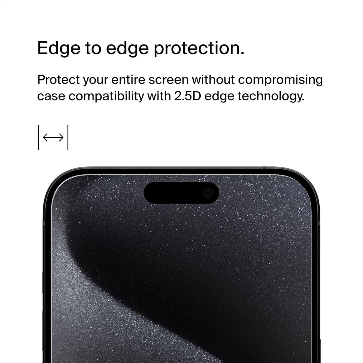 Edge to edge protection.  
Protect your entire screen without compromising case compatibility with 2.5D edge technology.