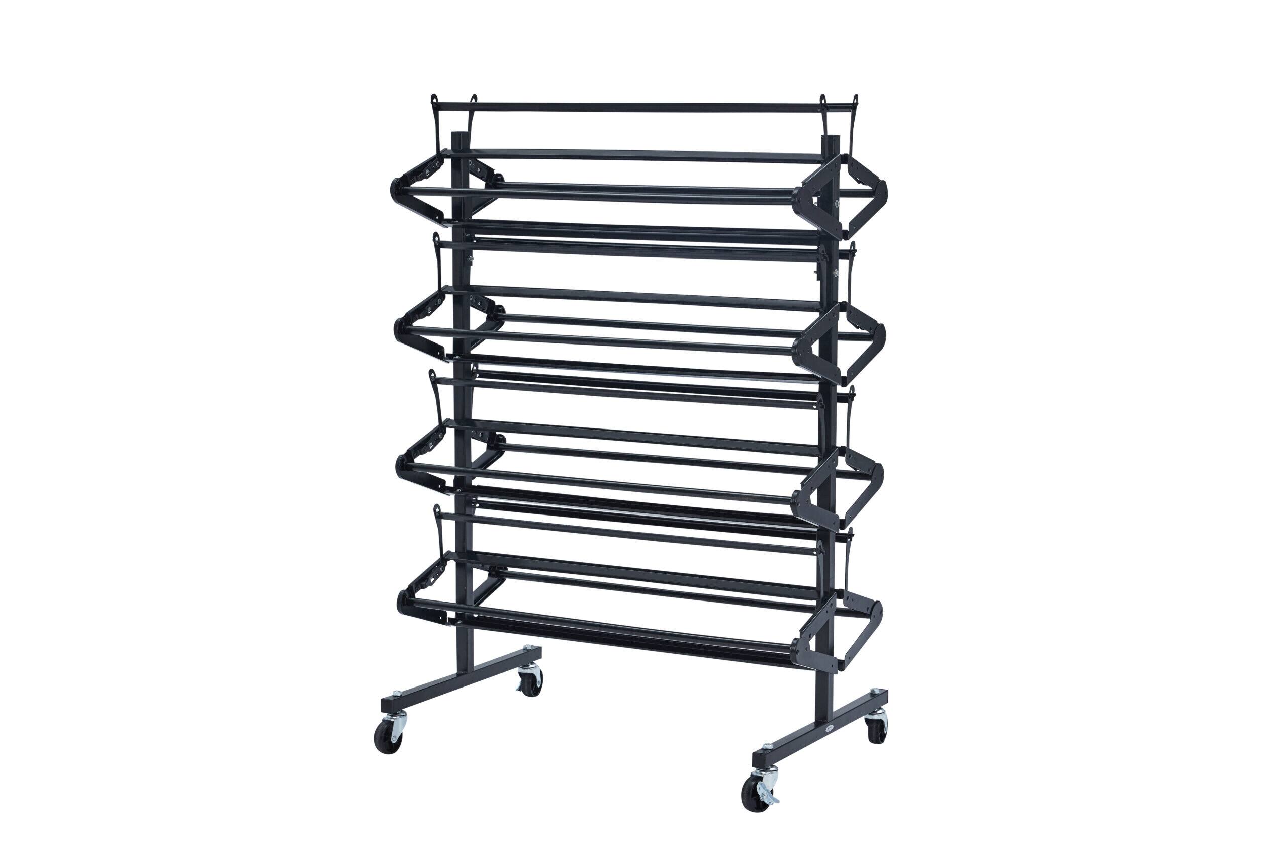 Alt View 2. AdirHome - Horizontal Wrapping Paper Classroom Large Paper Roll Dispenser, 8 Paper Rolls - Black.