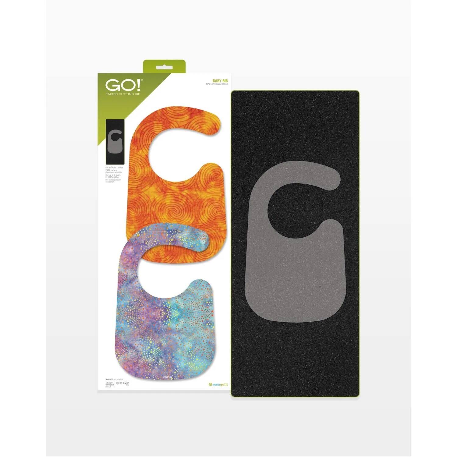 BABY - GO! TAUI9 - C a - I - P2TA | CS C | I - 1 se

GO! FABRIC CUTTING DIE

BABY BIB
Pattern: 1 piece
Size: 25.4 cm x 25.4 cm

GO! 2.5"