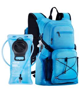 VEVOR - Hydration Backpack, 25L Insulated Hydration Pack Backpack with 2L TPU Water Bladder, Hiking Water Backpack with Storage - Blue
