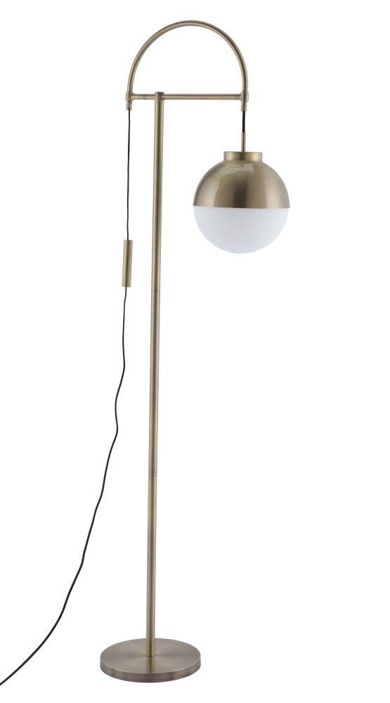 Alt View 1. Hivvago - Waterloo Floor Lamp White & Bronze - White & Bronze.