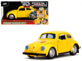 Volkswagen Beetle "Bumblebee" Yellow "Transformers" "Hollywood Rides" Series 1/32 Diecast Model Car by Jada - Yellow