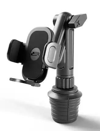 Front. Bracketron - Bracketron TripGrip Cup Holder Mount – Twist-to-Fit Base, Flexible Neck, One-Button Expansion - Black.