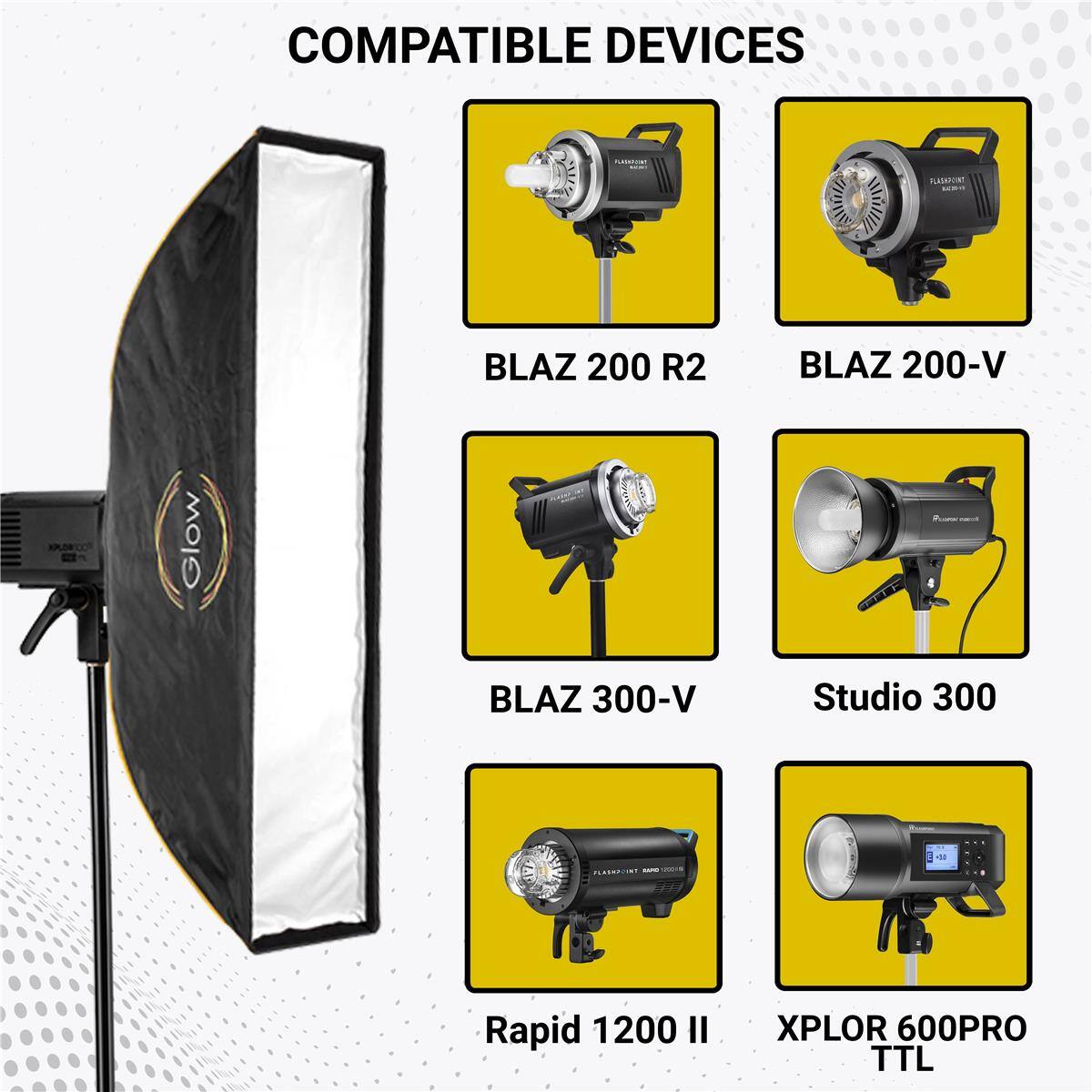 COMPATIBLE DEVICES

- BLAZ 200 R2
- BLAZ 200-V
- BLAZ 300-V
- Studio 300
- Rapid 1200 II
- XPLOR 600PRO TTL