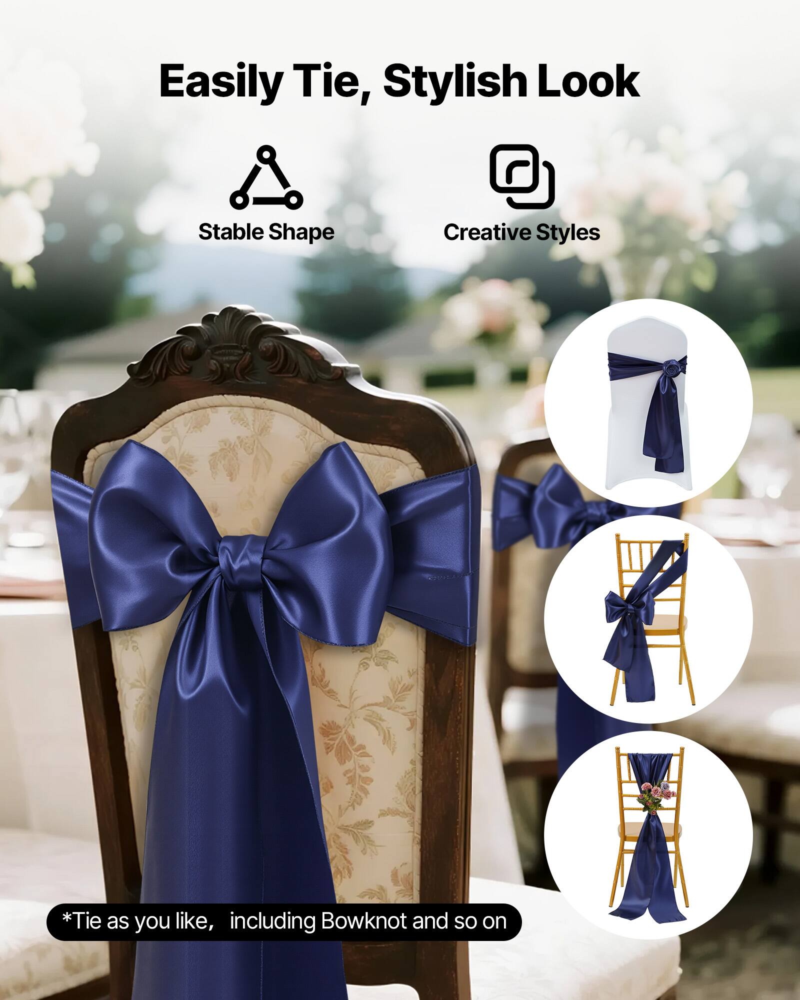 Easily Tie, Stylish Look

- Stable Shape
- Creative Styles

*Tie as you like, including Bowknot and so on