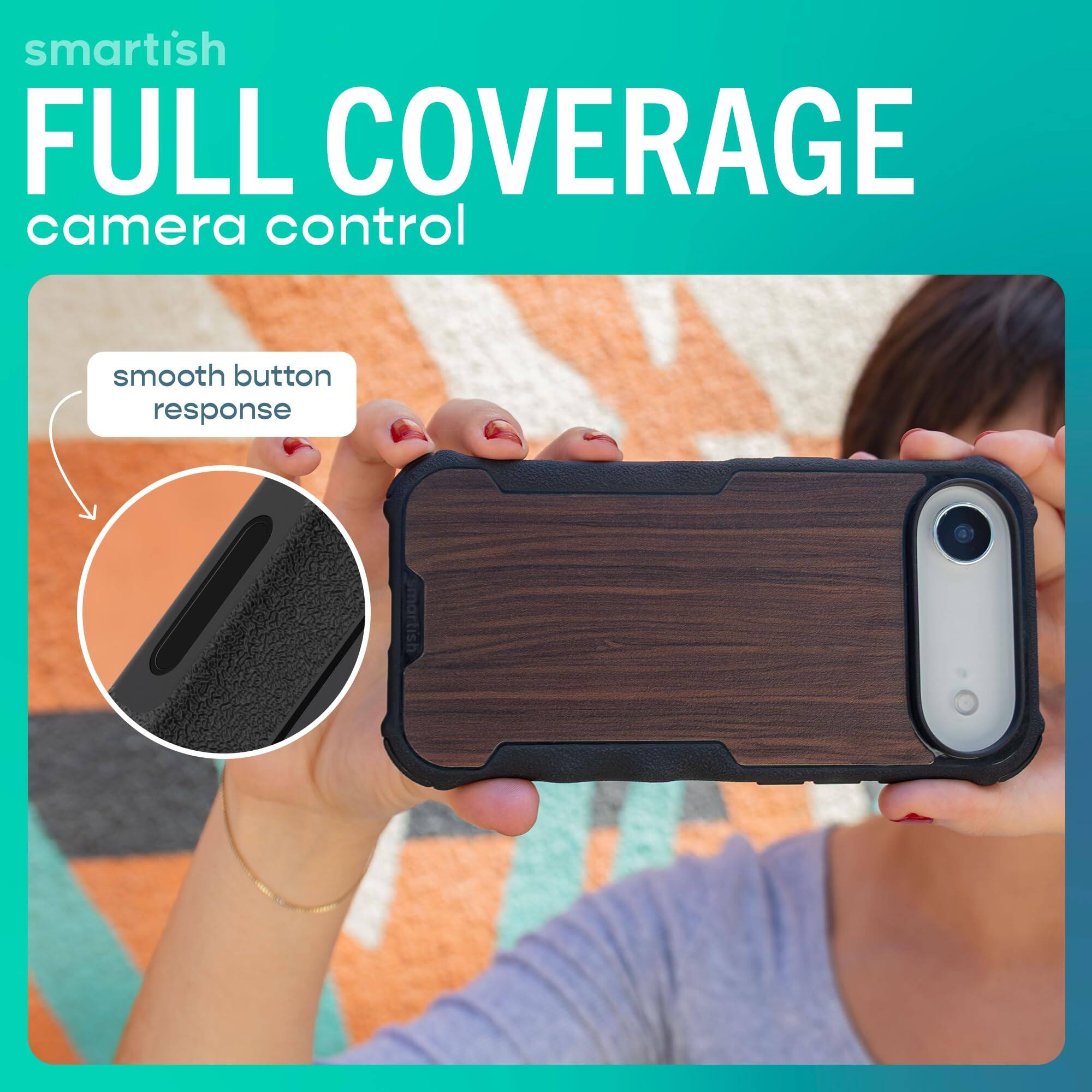 smartish  
FULL COVERAGE  
camera control  

smooth button response
