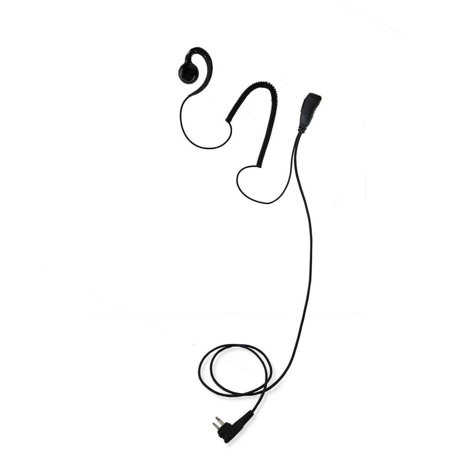 Front. ProMaxPower - Extra Long 1.5-Wire Swivel Earpiece with PTT Mic for 2-Pin Radios - RDM2070D, CP110 & More - Black.