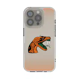 Keyscaper - NCAA - Florida A&M Rattlers Linen Logo iPhone Clear Case - 16e - Multicolor