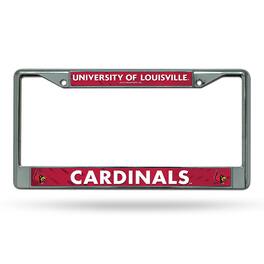 Rico Industries - University of Louisville Cardinals Chrome Metal License Plate Frame - Multi