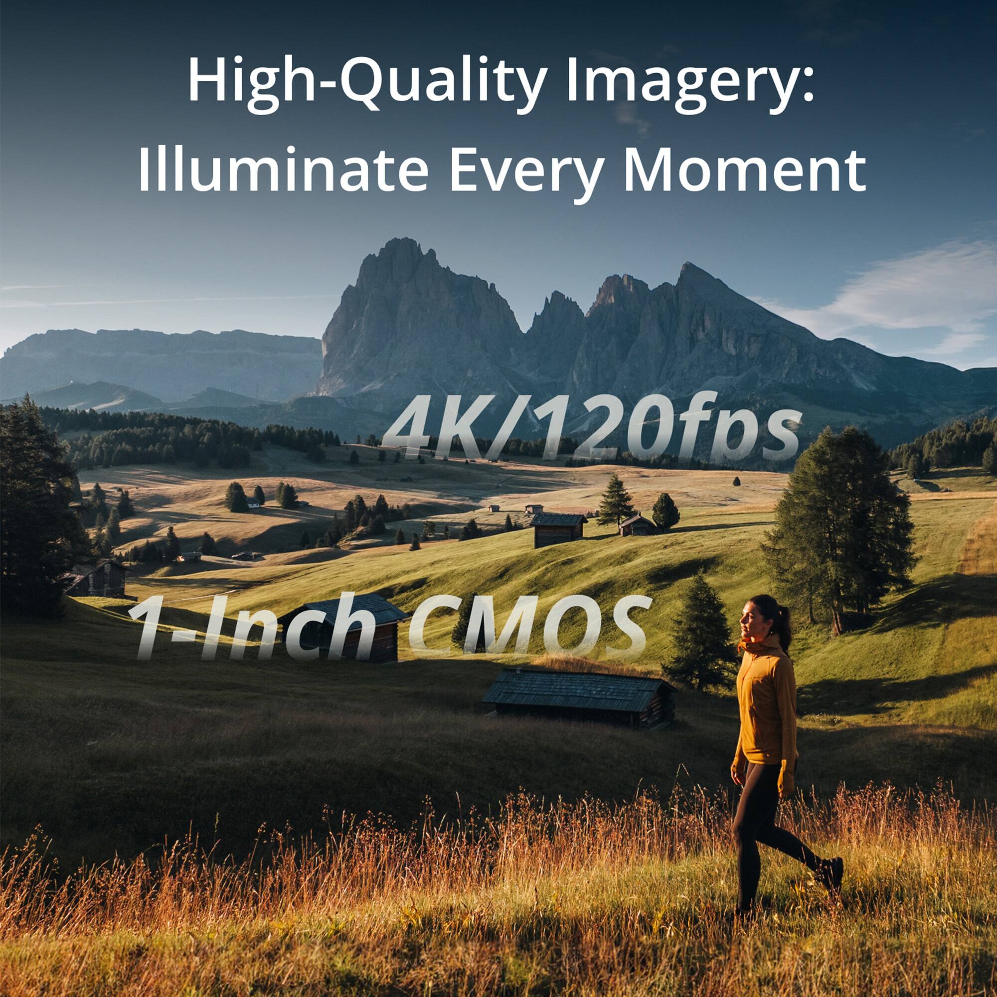 High-Quality Imagery:  
Illuminate Every Moment  

4K/120fps  

1-Inch CMOS