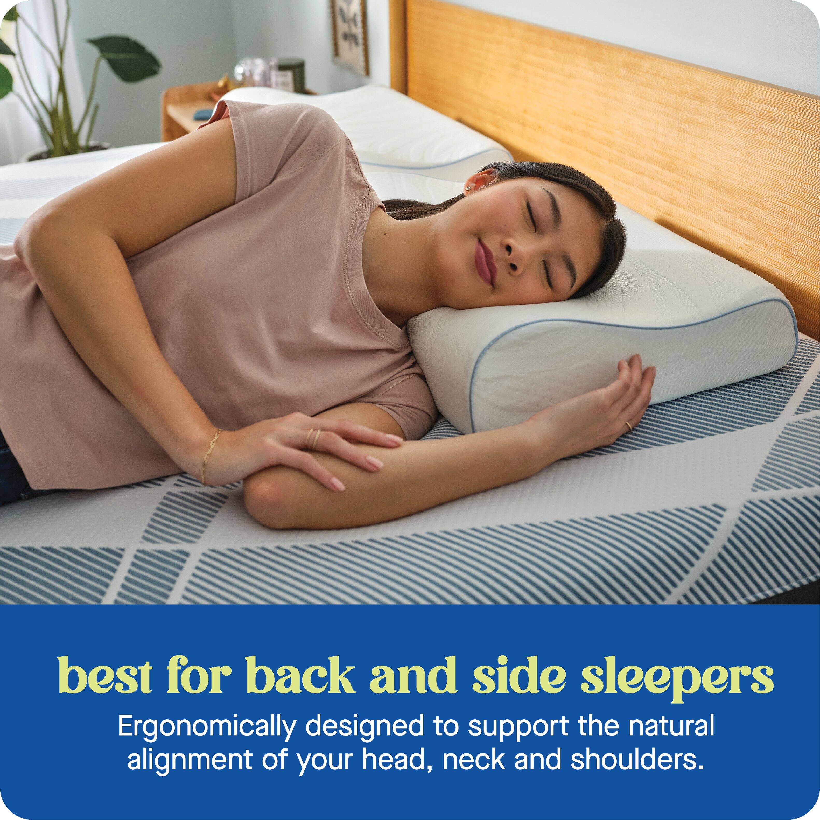 best for back and side sleepers
Ergonomically designed to support the natural alignment of your head, neck, and shoulders.