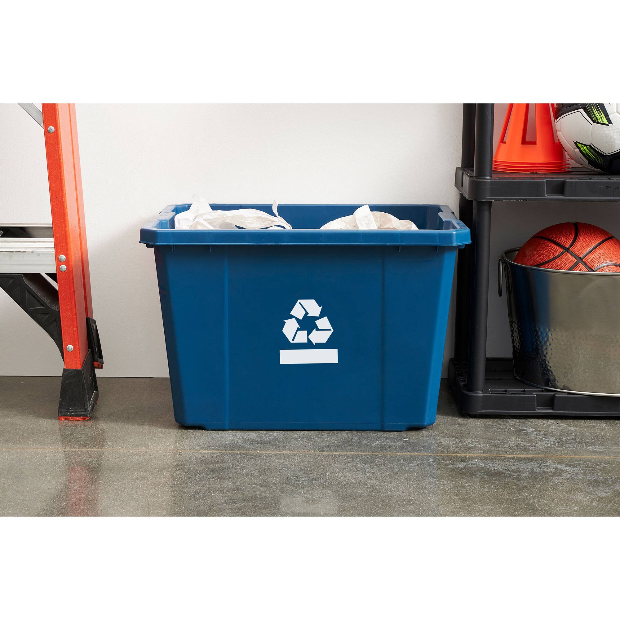 Alt View 3. Gracious Living - Gracious Living Medium Curbside Blue Box 17 Gallon Home Recycling Bin (12 Pack).
