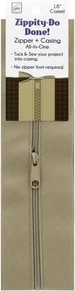 AccuQuilt - Zippity Do Done 18" Camel zipper with pull