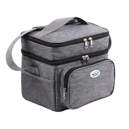 Brentwood - Kool Zone 6 Can Insulated Cooler Bag in Grey with Hard Liner - Gray