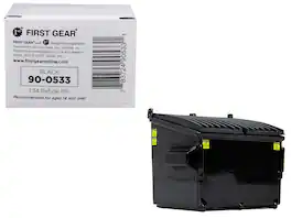 Refuse Trash Bin 1/34 Diecast Model by First Gear - Black