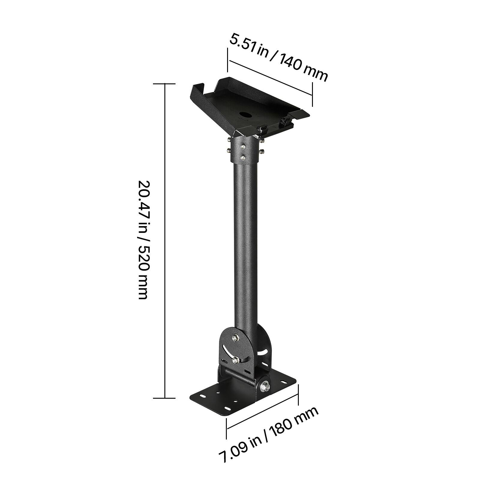 5.51 in / 140 mm, 20.47 in / 520 mm, 7.09 in / 180 mm.