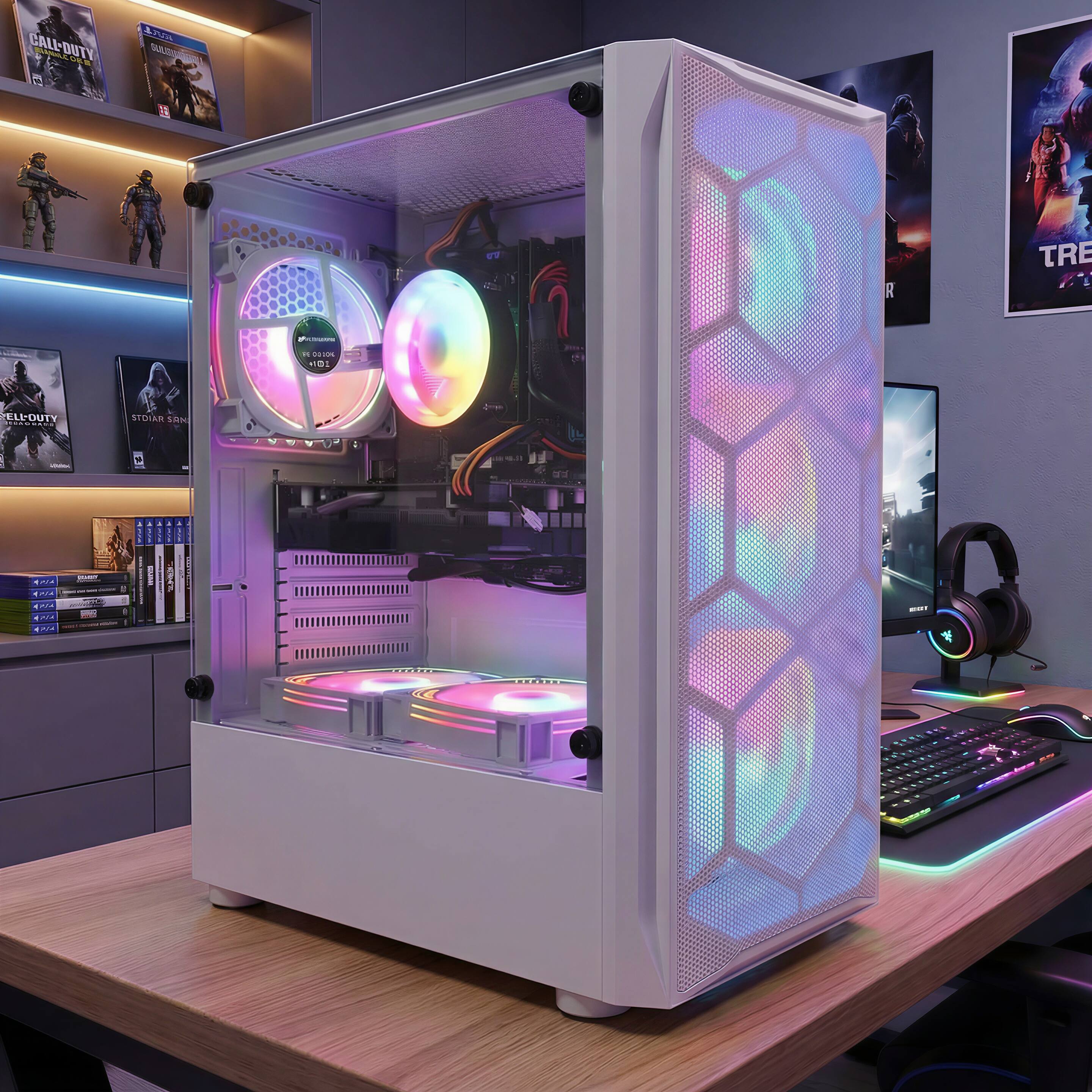 STGAubron Gaming PC, Intel Core i7 up to 3.9 GHz, 16G RAM, 512G