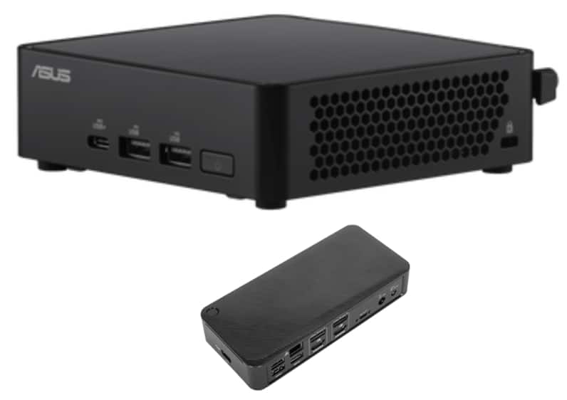 ASUS - NUC 14 Pro Slim Mini Desktop (Intel Core 3 100U, 16GB DDR5, 1TB PCIe SSD, Intel Graphics, Win 11 Pro) - Black