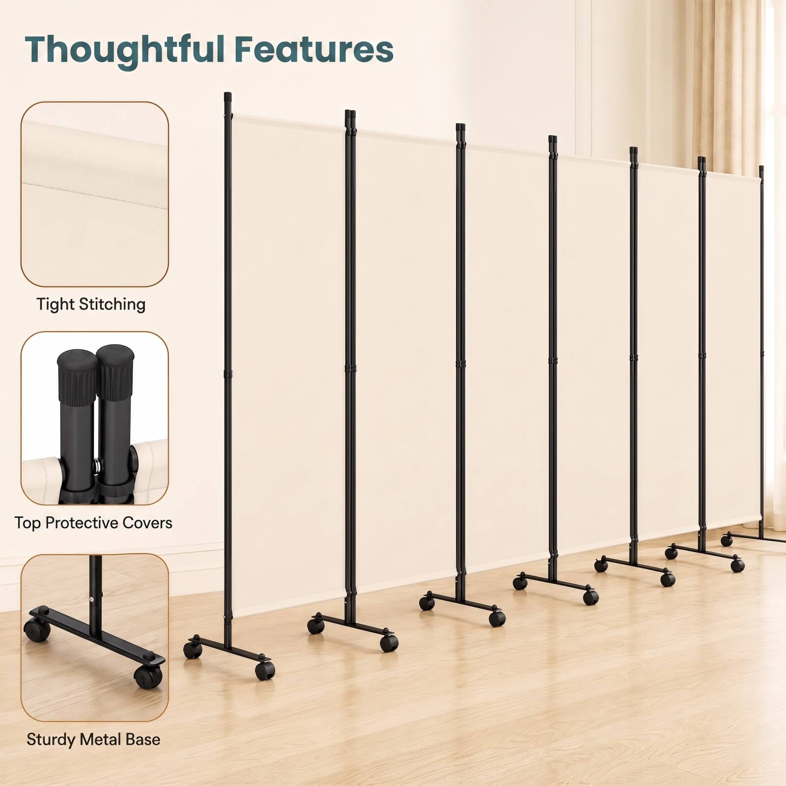 Thoughtful Features
- Tight Stitching
- Top Protective Covers
- Sturdy Metal Base