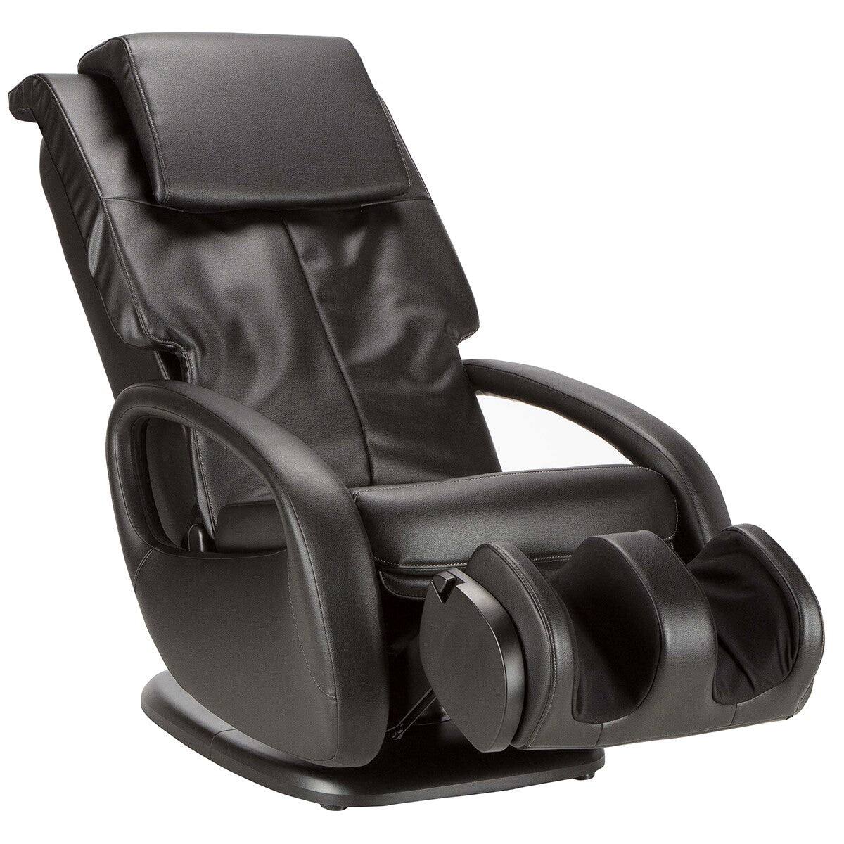 Angle. Human Touch - WholeBody 5.1 Swivel Massage Chair Recliner with Foot & Calf Massager, Orbital Back Massage & Retractable Ottoman - Black.