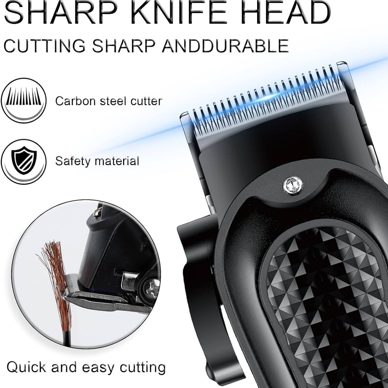 SHARP KNIFE HEAD  
CUTTING SHARP AND DURABLE  

Carbon steel cutter  
Safety material  
Quick and easy cutting