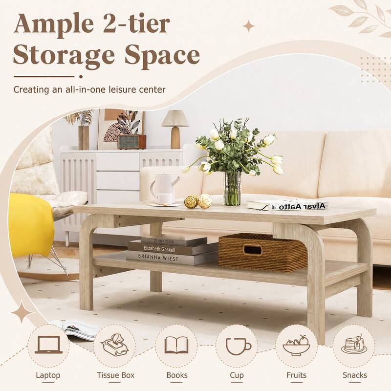 Ample 2-tier Storage Space  
Creating an all-in-one leisure center

Its Aatto Alvar

STEVEN RANER  
Elizabeth Gaskell  
BRIANNA WIEST

Laptop  
Tissue Box  
Books  
Cup  
Fruits  
Snacks