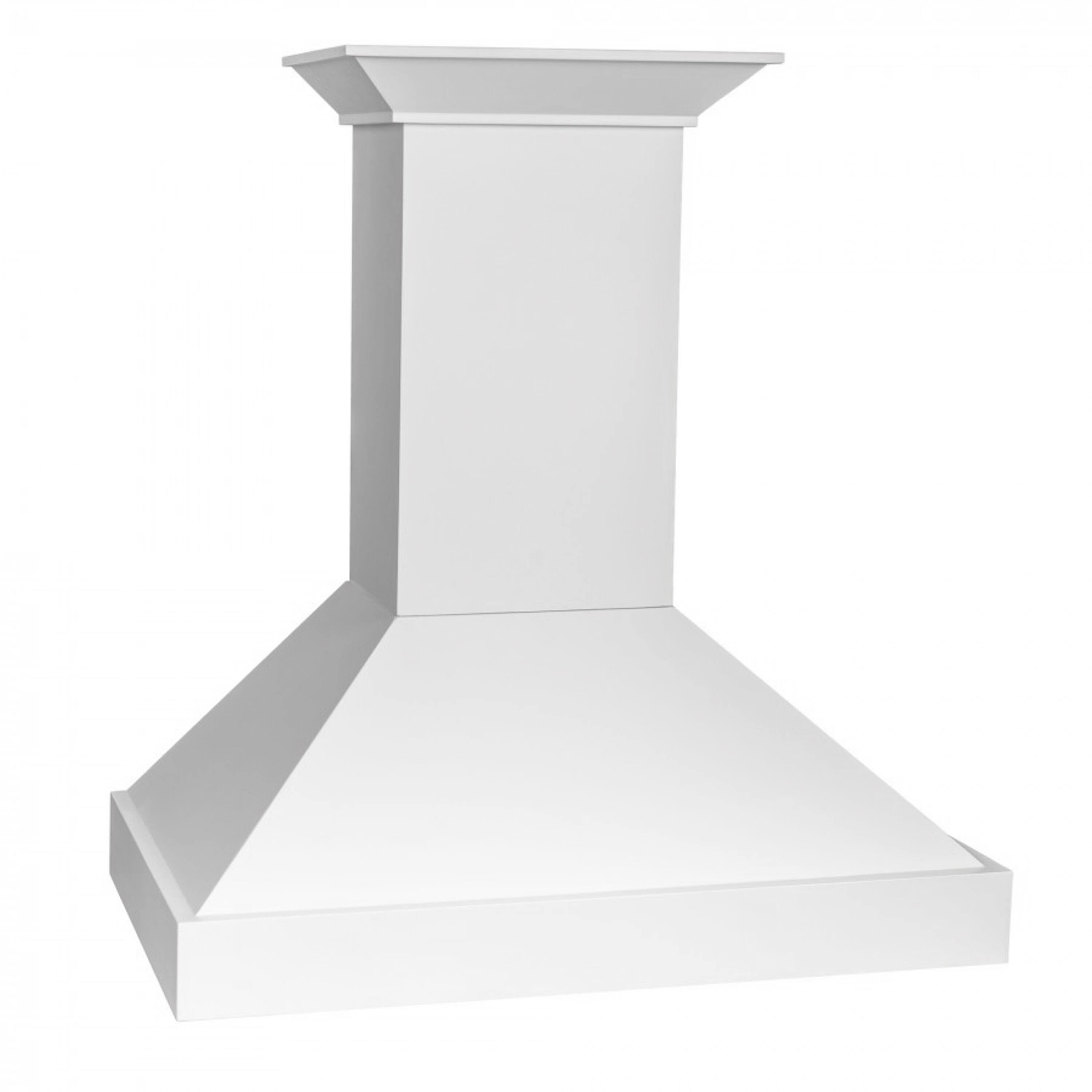 Alt View 11. ZLINE - ZLINE 36 in. Wooden Wall Mount Range Hood (KBWW-36) - Smooth Bright White.