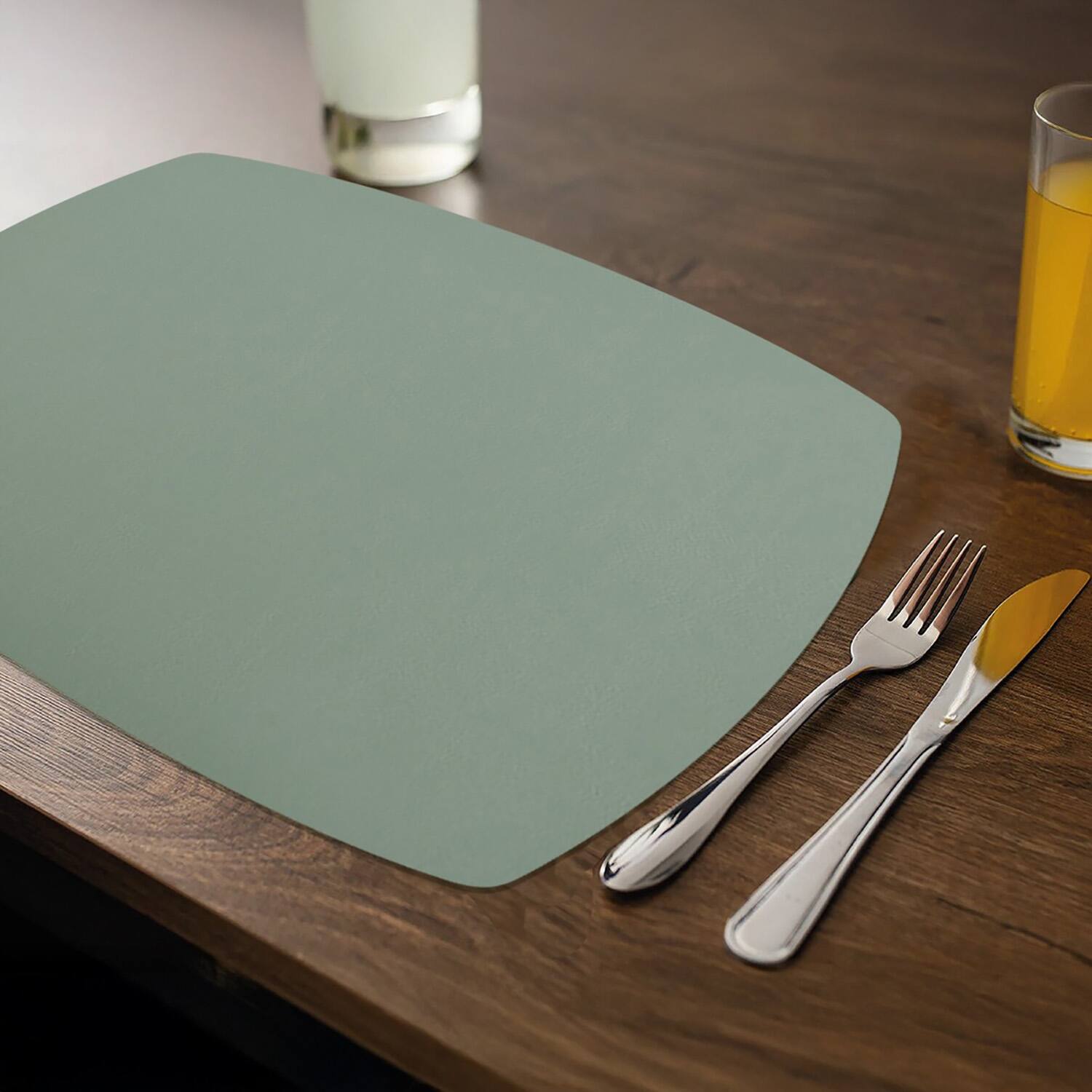 Alt View 1. Frieling - Davanti by  Mattola Placemats Set of 6, Rectangle Plus - Mint.