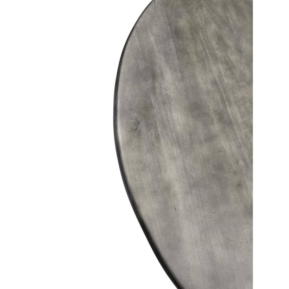 Alt View 3. Carolina Chair & Table - Alden Wood Top 40" Round Dining Table - Fog Gray Top - Chrome Base - Grey.