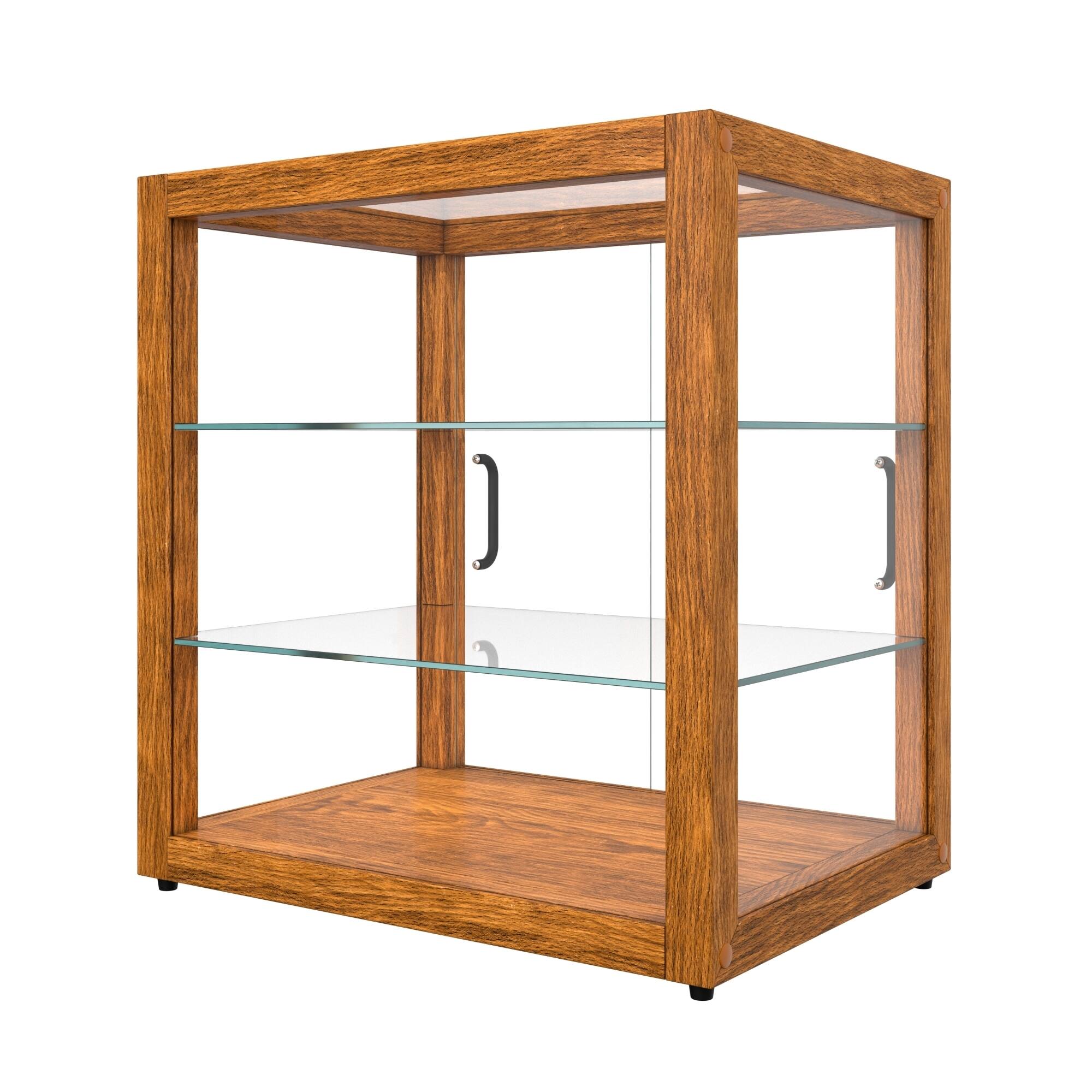Alt View 4. Koolmore - 20 In. 3-Tier Artisan Light Wooden Bakery Square Display case, 2.5 cu. ft. (KM-BDW-20L) - Ash wood color.