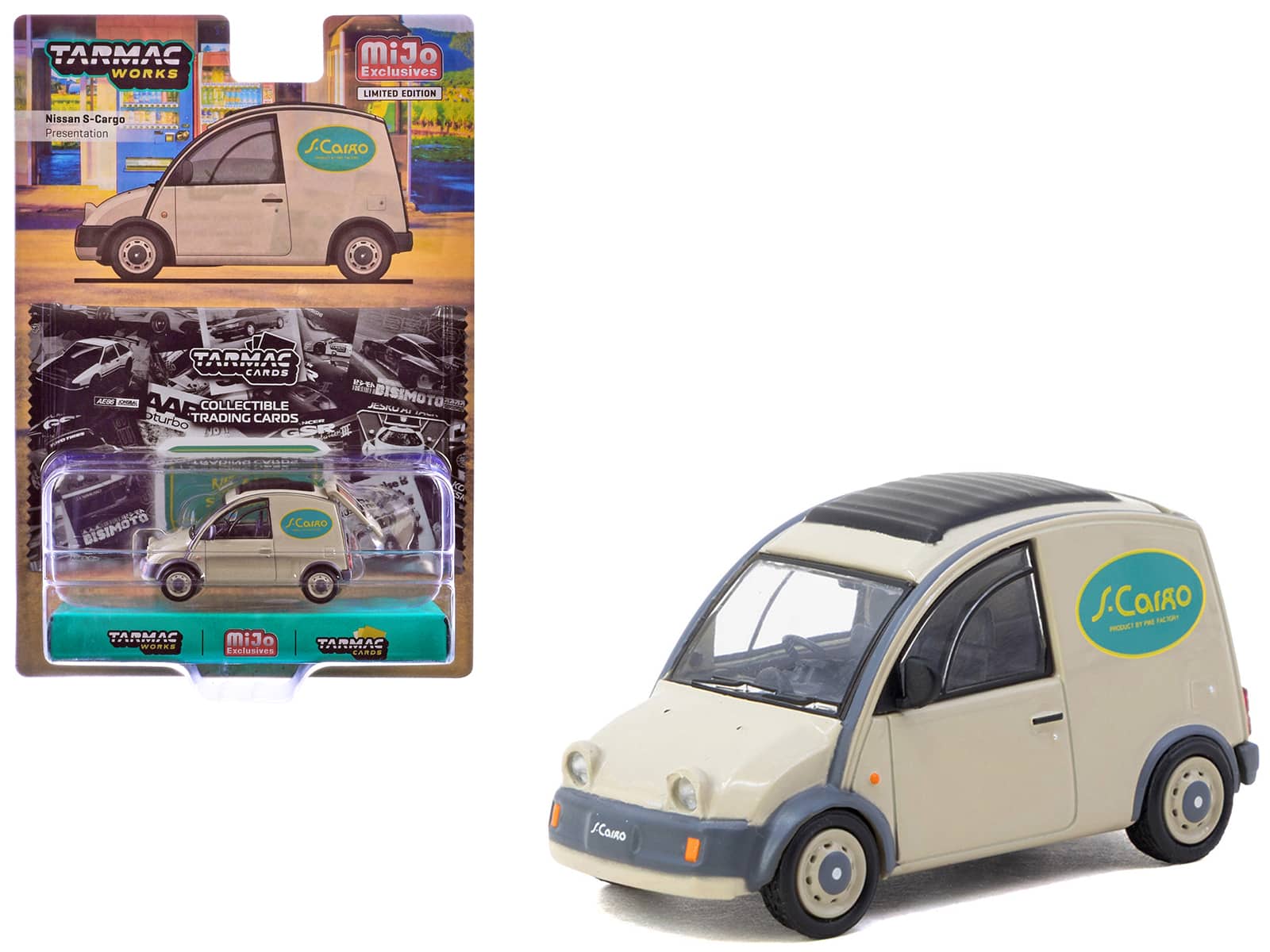 "Nissan S-Cargo Van RHD ""Presentation"" Beige with Tarmac Cards ""Global64"" Series 1/64 Diecast Model Car by Tarmac Works" price history on PriceWatchPro