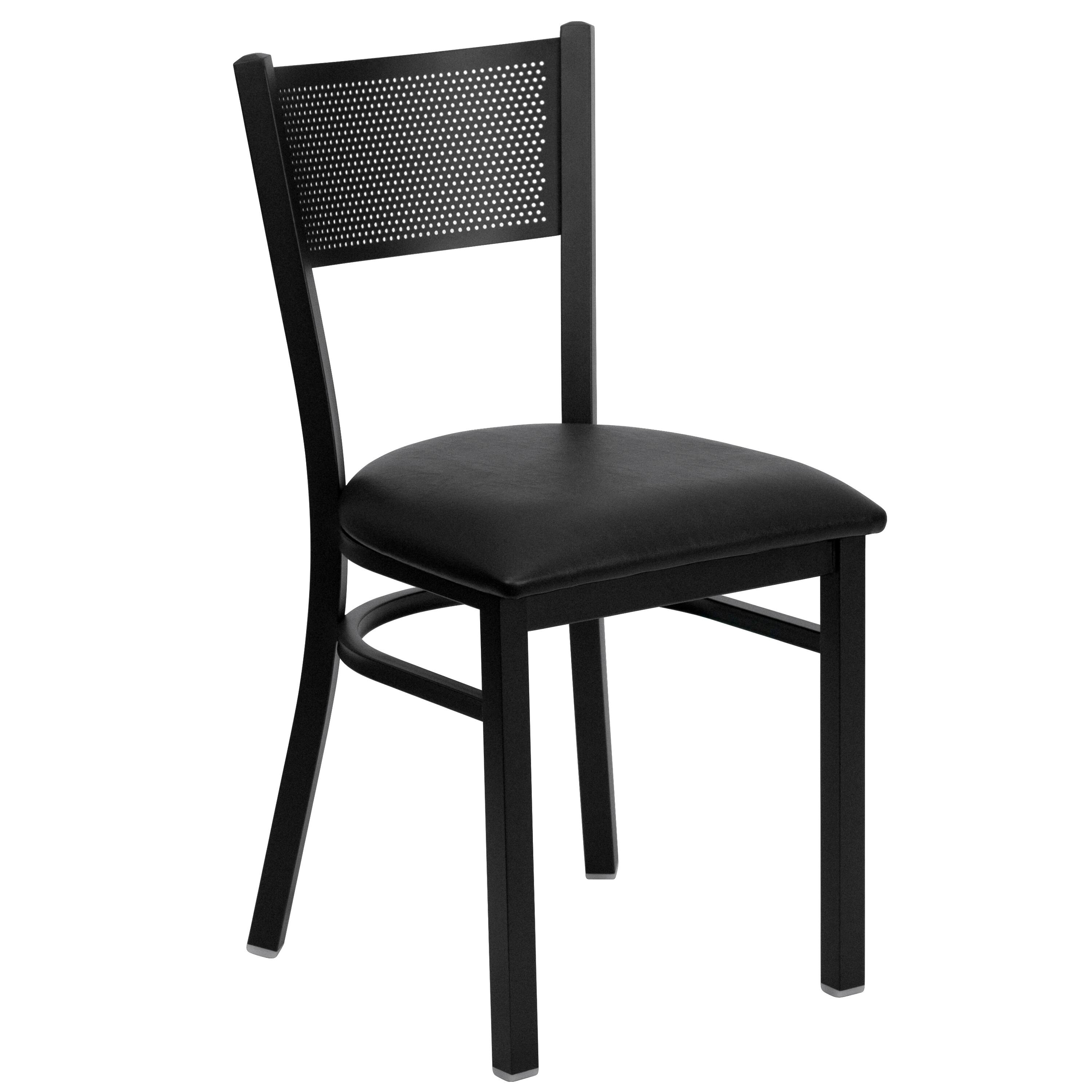 Black Vinyl Seat/Black Metal Frame