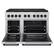 Angle. ZLINE - ZLINE Autograph 48 in. Paramount Gas Range with 8 Burner DuoPro Cooktop w/ Matte Black Accents (PSGRZ-48-MB) - Stainless Steel.