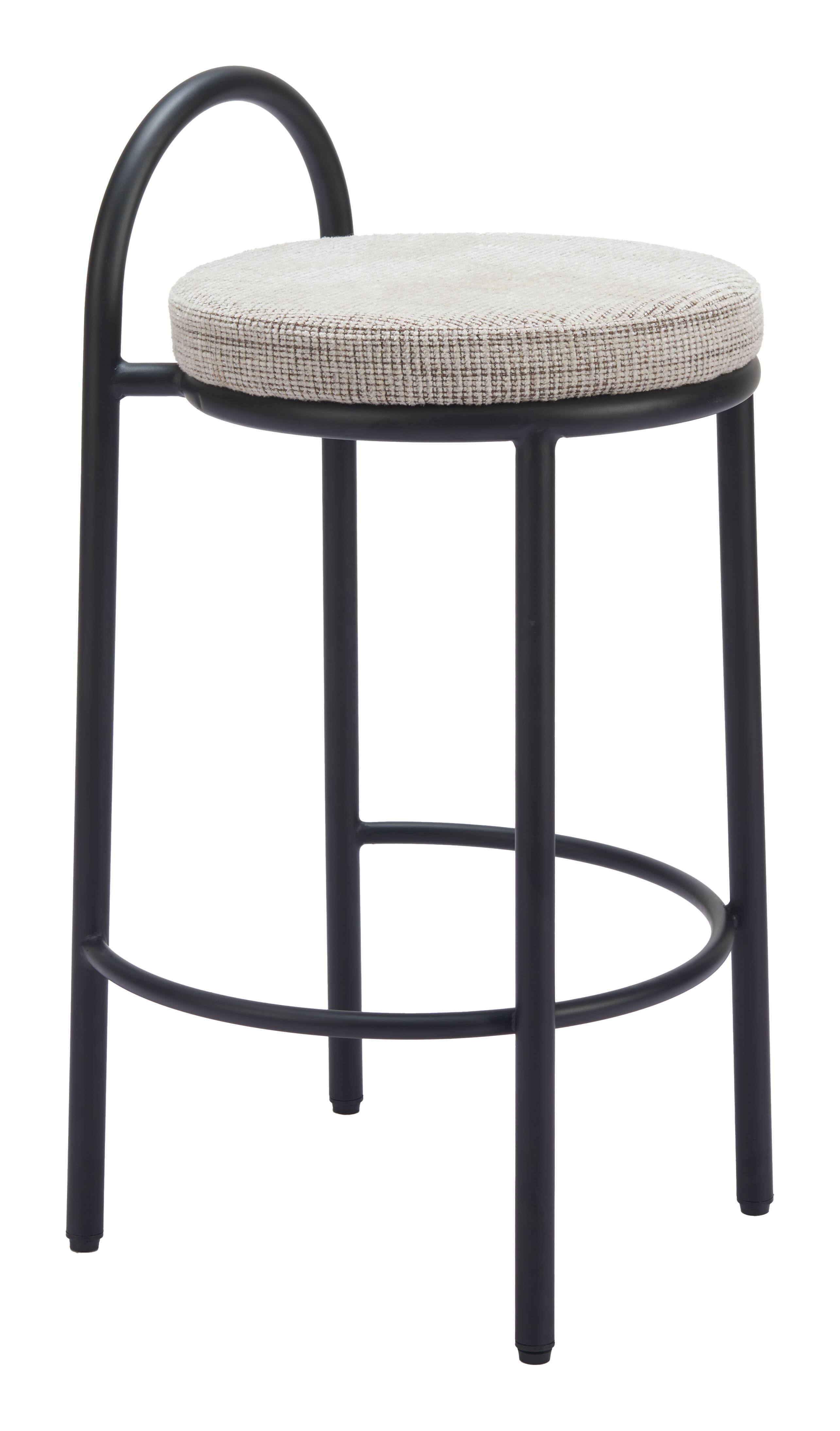 Front. Hivvago - Sisal Counter Stool (Set of 2) Beige Tweed - Beige Tweed.
